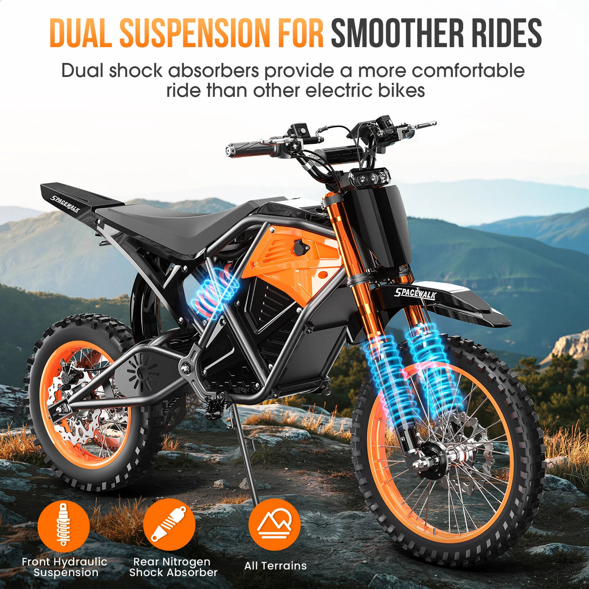 EILLEO SPACEWALK 48V Electric Dirt Bike EB007 3000W Peak Power by S And B Enterprise