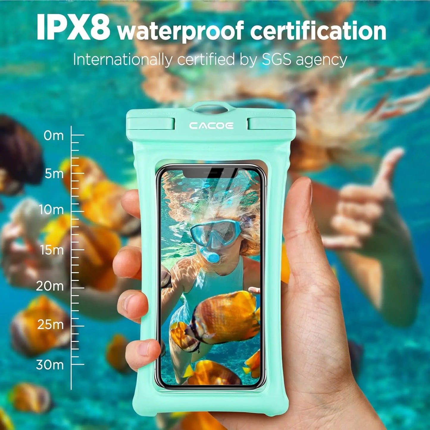 Universal Waterproof Phone Case 2 Pack With Floating Lanyard