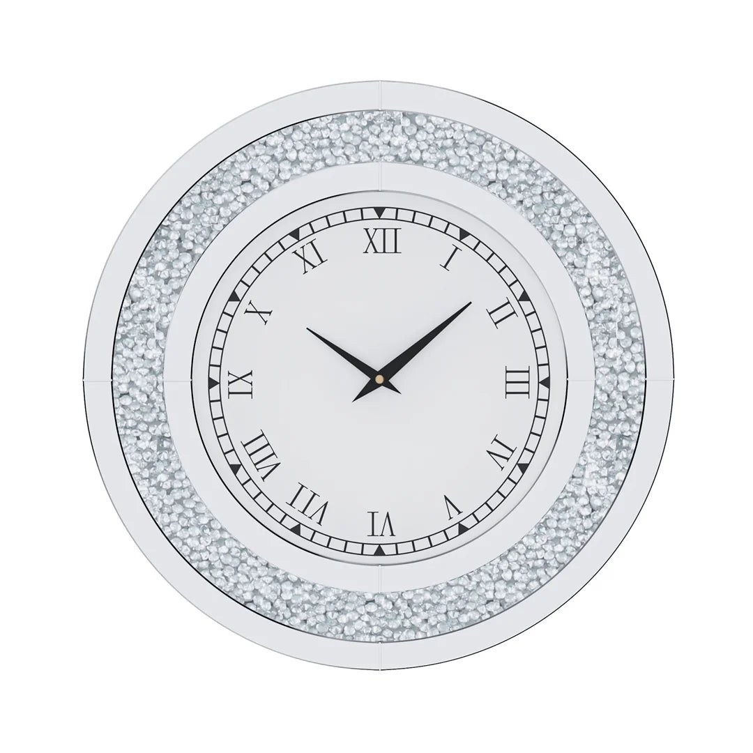 LUVODI 32inch Large Diamond Crystal Modern 3D Wall Clock Living Room Kitchen Bedroom Hall Clock with Roman Numerals by S And B Enterprise