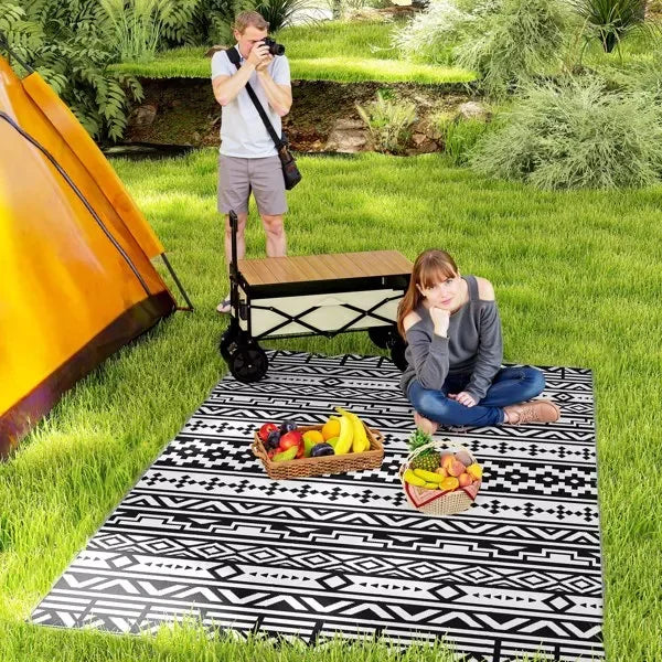 Waterproof Outdoor Rug For Camping And Backyard Reversible Polypropylene Mat by S And B Enterprise