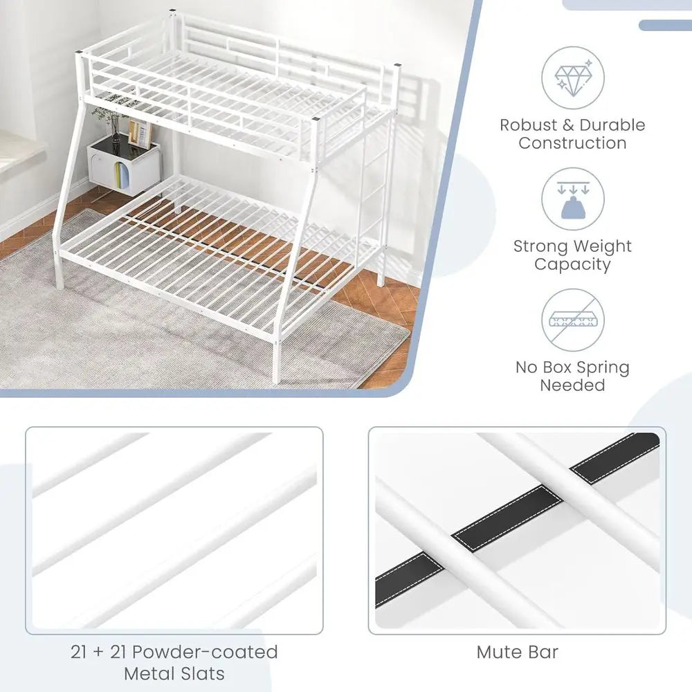 Space Saving Metal Bunk Bed With Ladder And Steel Support by S And B Enterprise