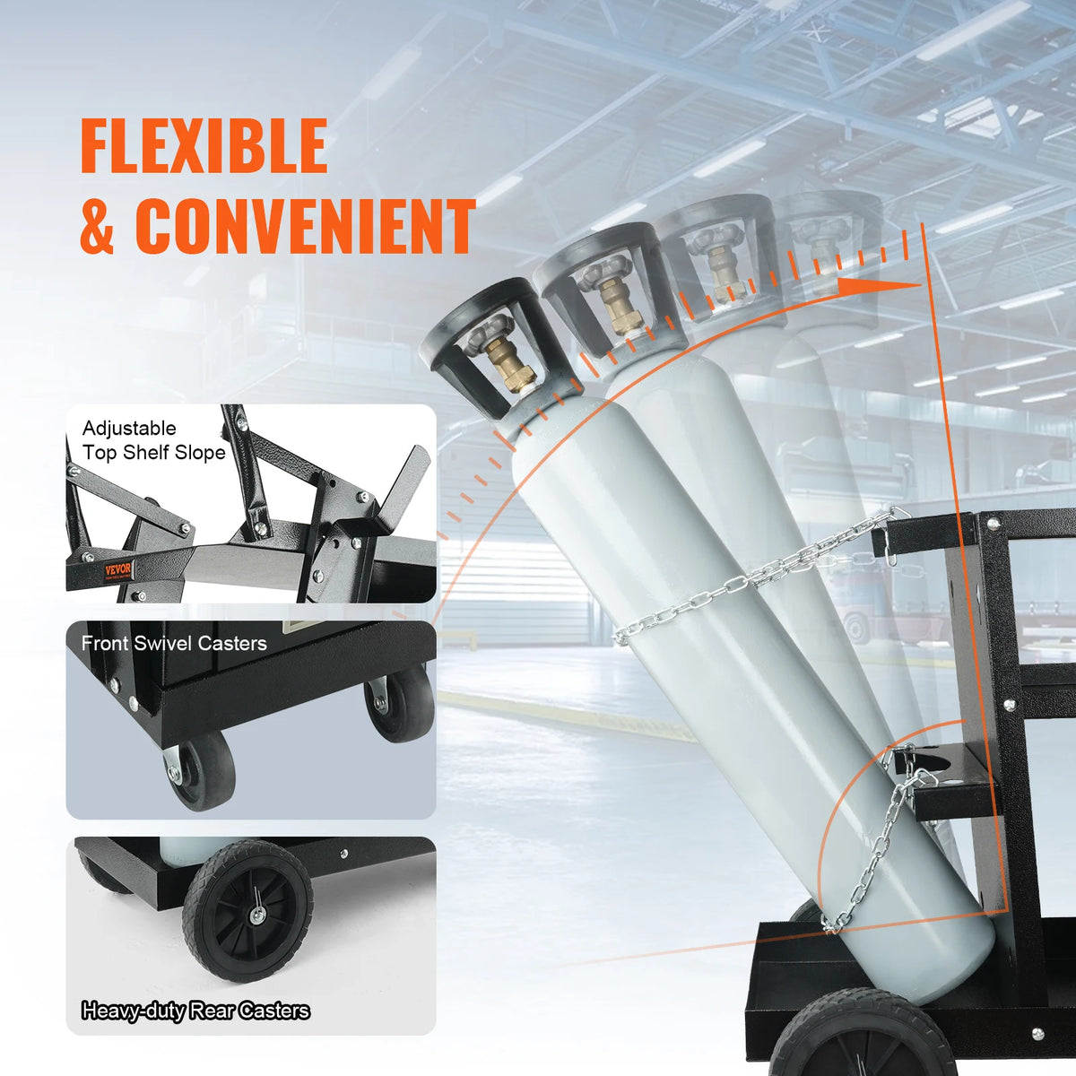 SucceBuy Welding Cart 2Tier 4 Drawers Welder Cart with Tank Storage Safety Chains Rolling Welder Cart Mig Welder Plasma Cutter