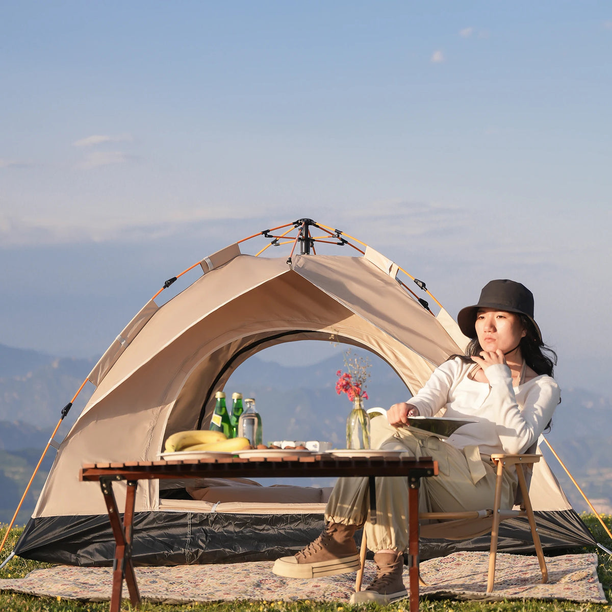 Pakicetus Windproof Family Camping Tent Lightweight Easy Setup by S And B Enterprise