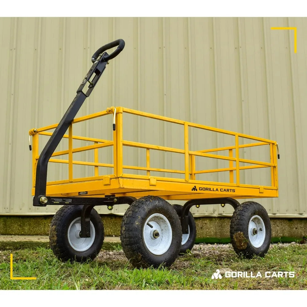 Heavy Duty Utility Cart All Terrain Garden Wheelbarrow Wagon
