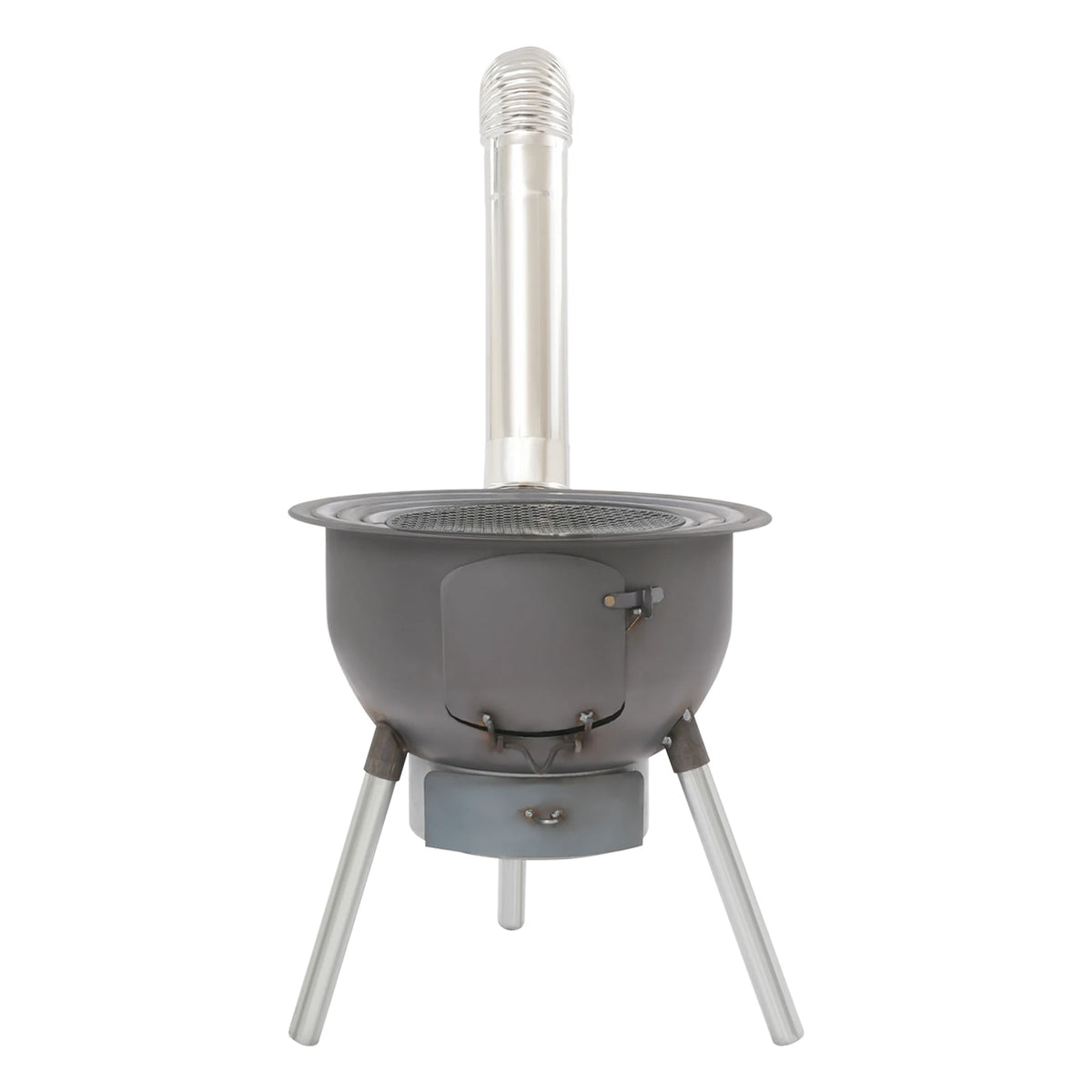 Portable Camping Wood Stove Multifunction Fire Pit with Grill Grate 3 Pot Rings Ash Tray for Outdoor Picnic Backyard BBQ Heating by S And B Enterprise