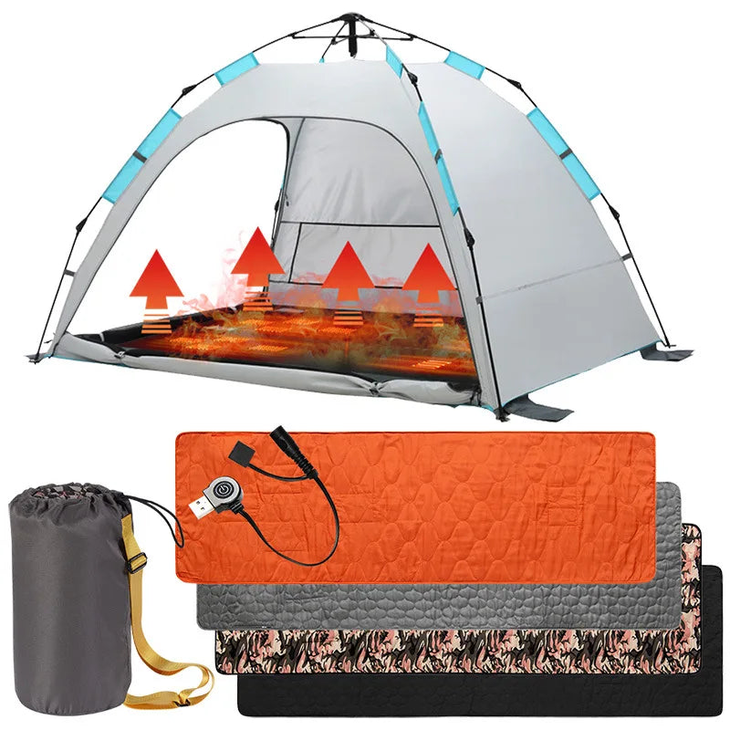NONECN Outdoor USB Heated Sleeping Pad With 5 Heating Zones by S And B Enterprise