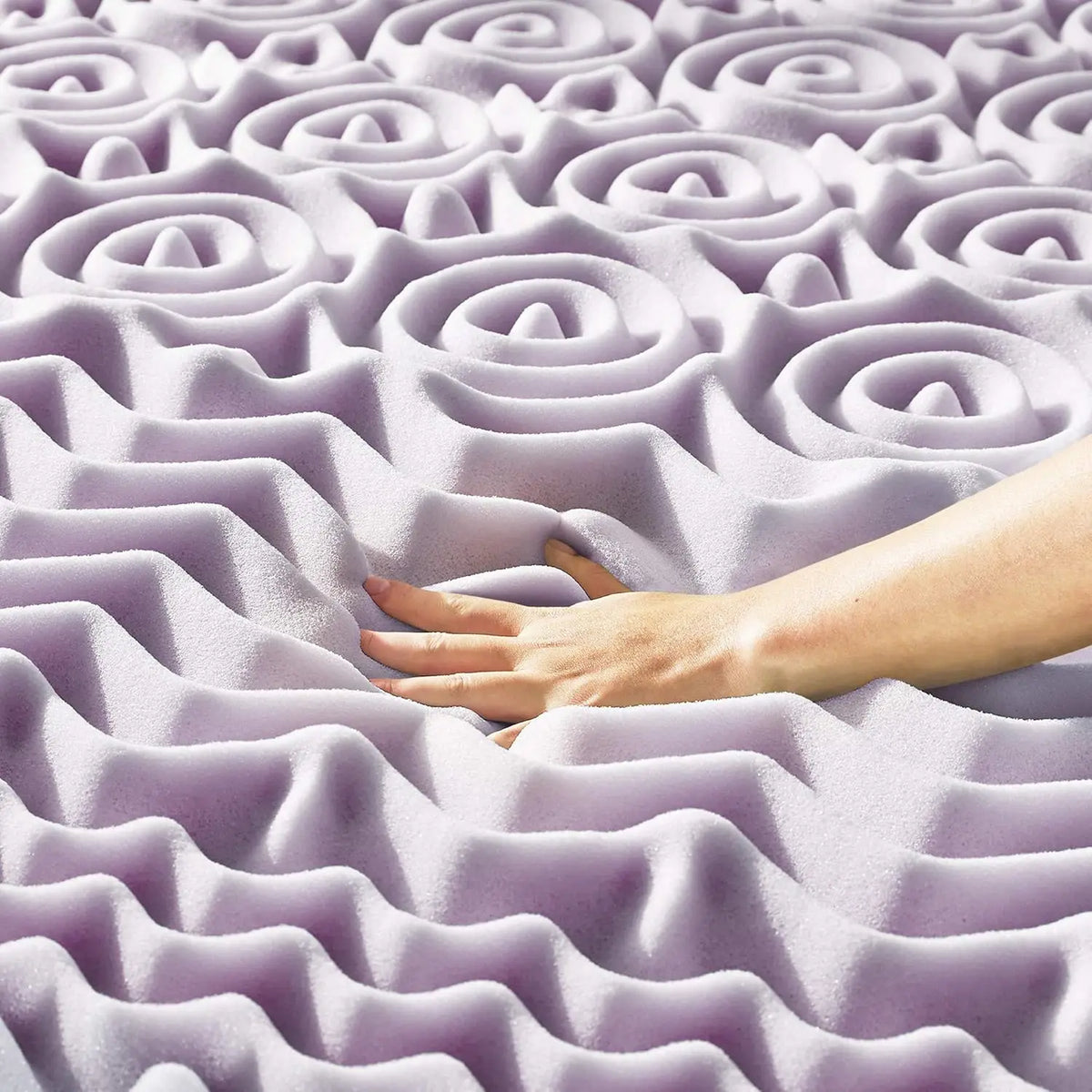 5-Zone Memory Foam Mattress Topper With Lavender Infusion by S And B Enterprise