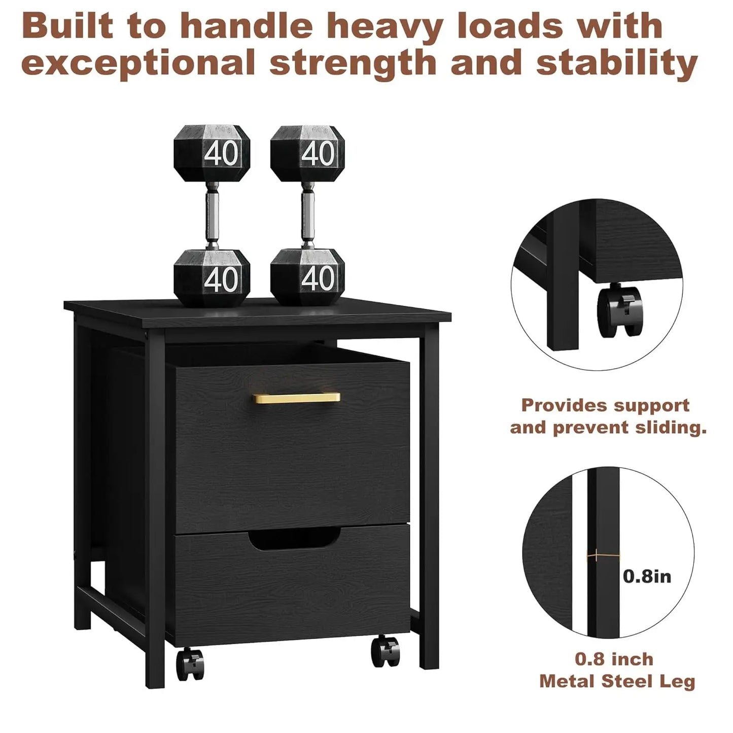 Mini Fridge Stand Freestanding Cabinet With Lockable Wheels by S And B Enterprise