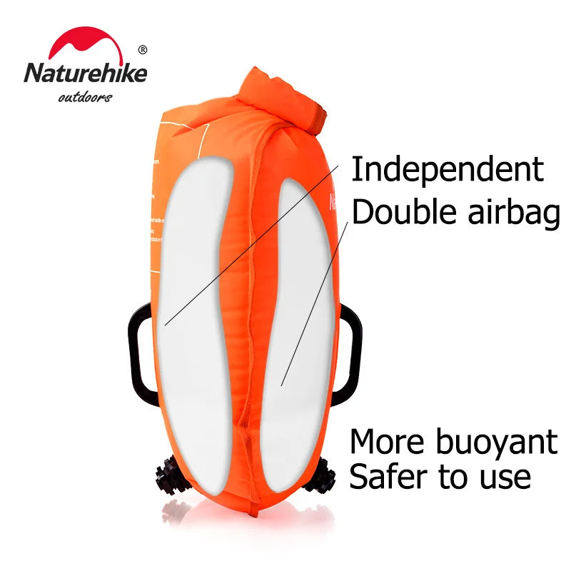 Naturehike Inflatable Swimming Buoy Dry Bag Flotation Float Dual Airbag by S And B Enterprise