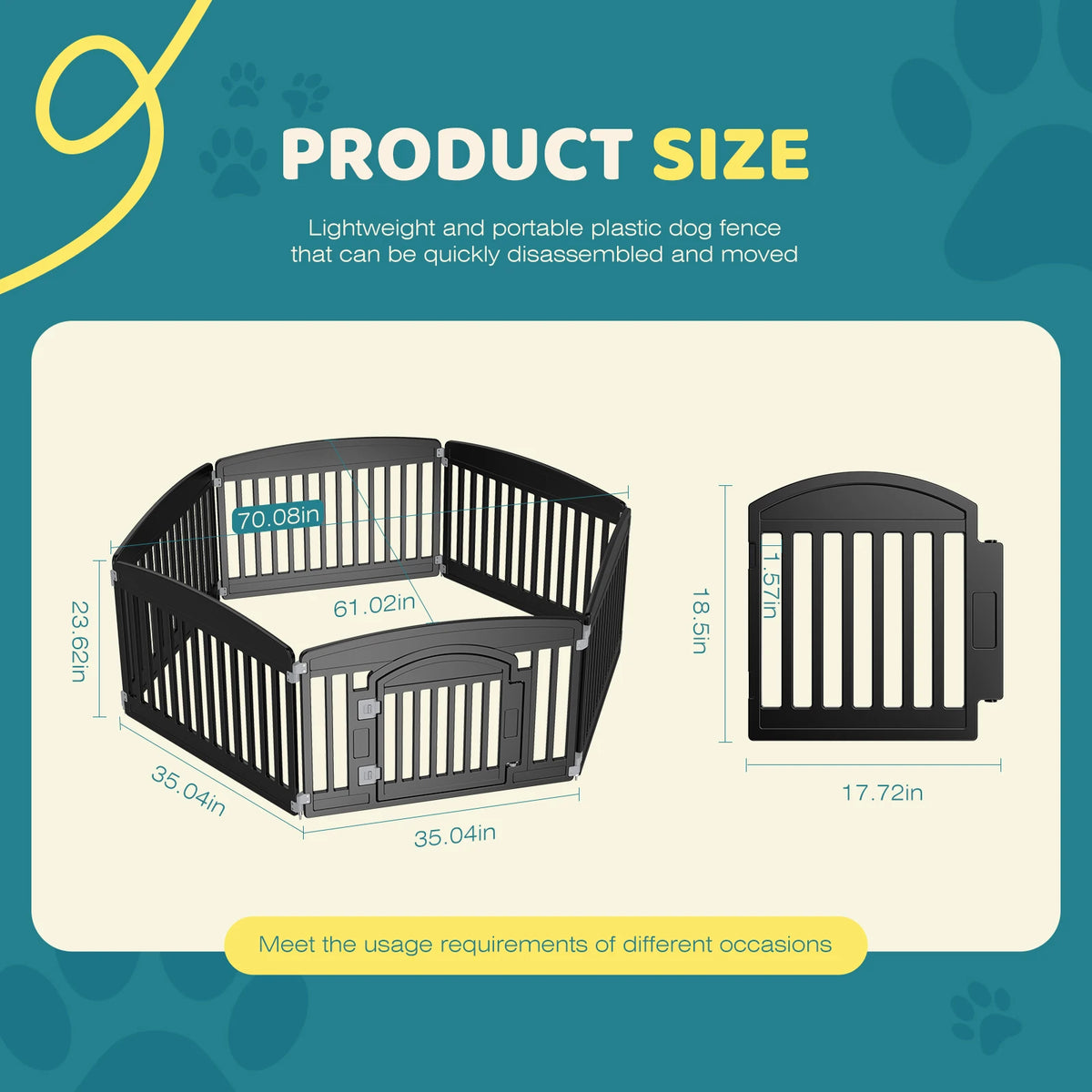 JHK Plastic Dog Playpen Expandable Pet Fence Indoor Outdoor by S And B Enterprise