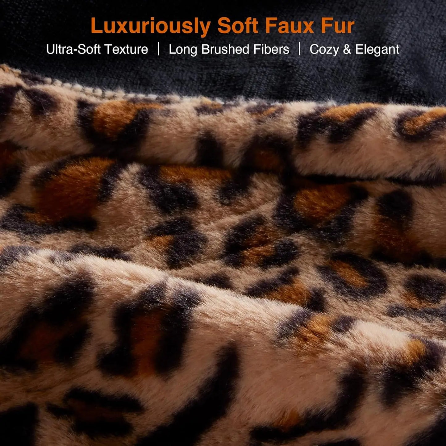 Leopard Print Electric Heated Throw Blanket With Auto Shut Off