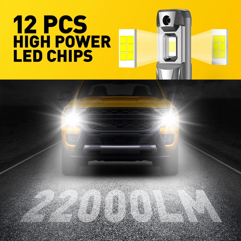 AUXITO 120W LED Headlight Kit 22000LM H11 H9 by S And B Enterprise