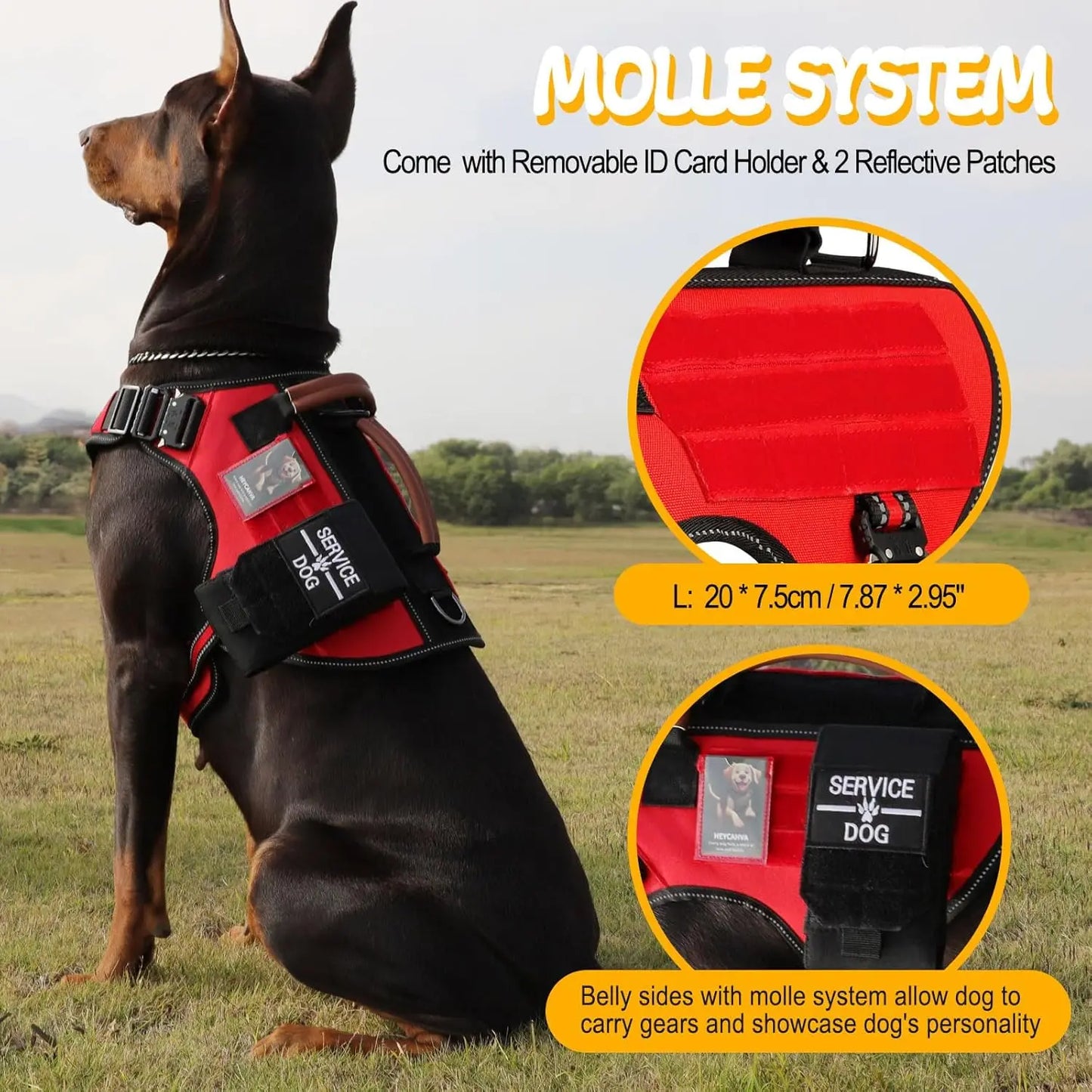 Tactical Dog Harness With Reflective Buckles No Pull Vest