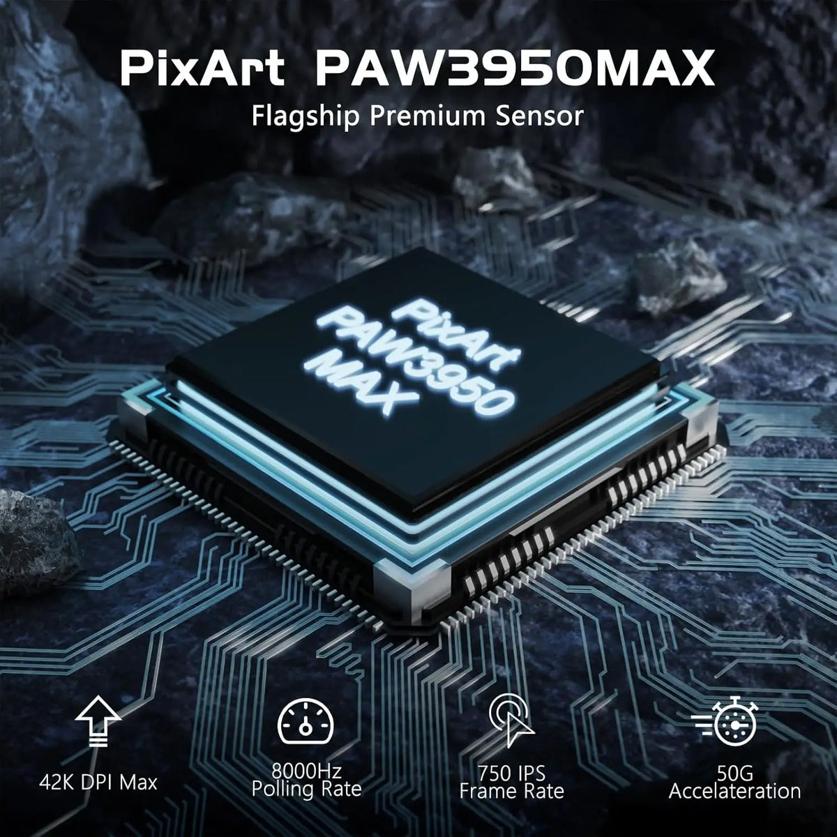 Attack Shark R6 Wireless Gaming Mouse With 8KHz Polling PAW 3950Max Sensor by S And B Enterprise
