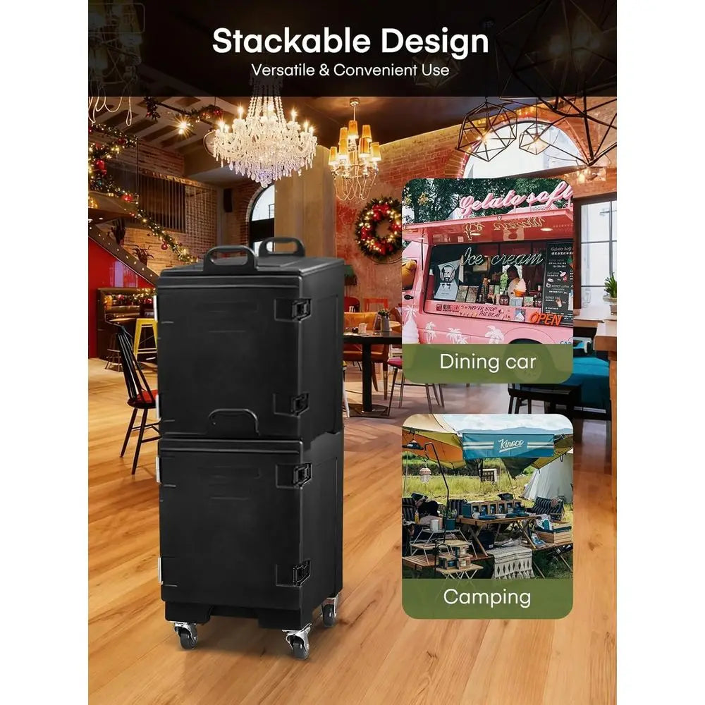 Catering Food Warmer Front Loading Hot Box With Wheels