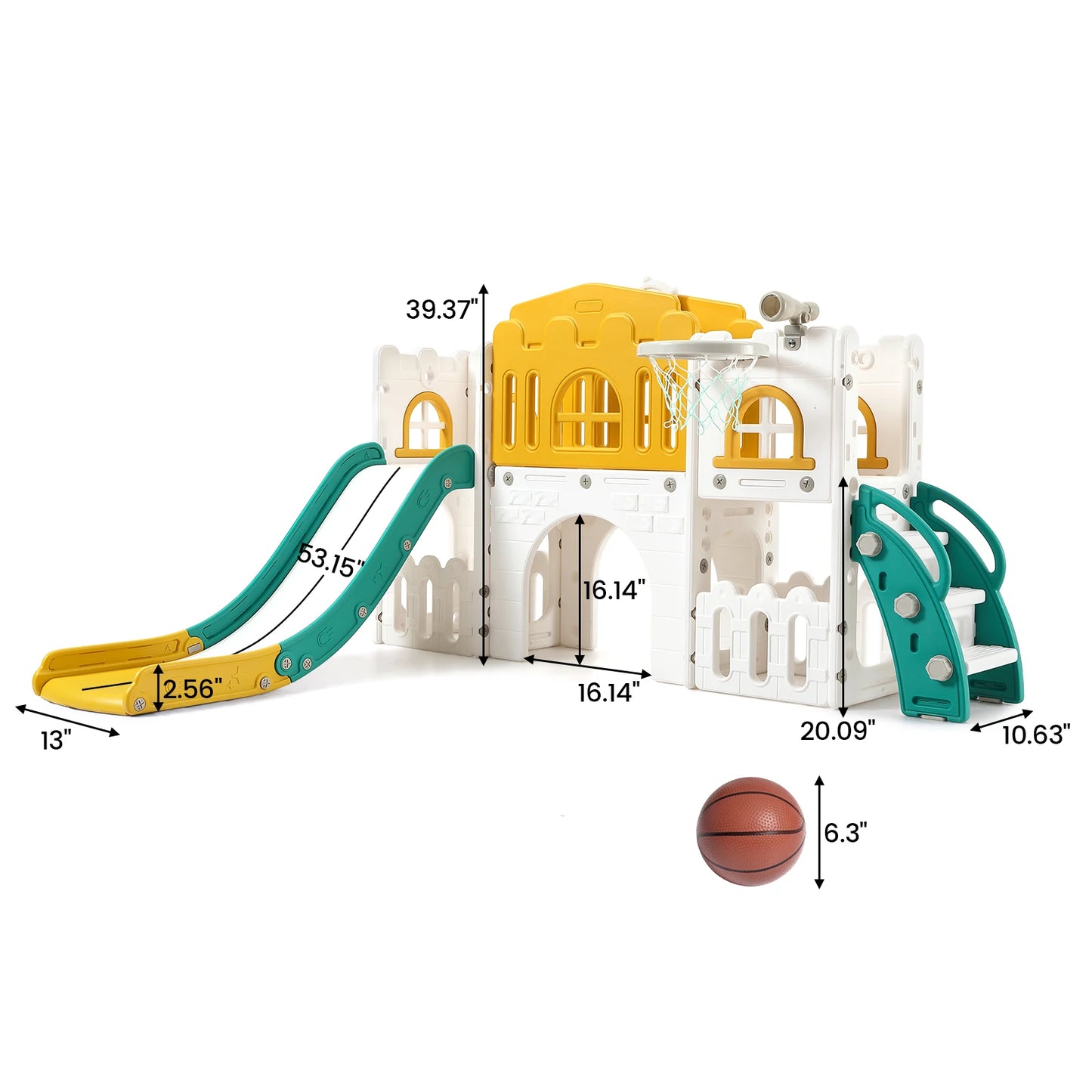 8 In 1 Toddler Slide Indoor Playground Playset