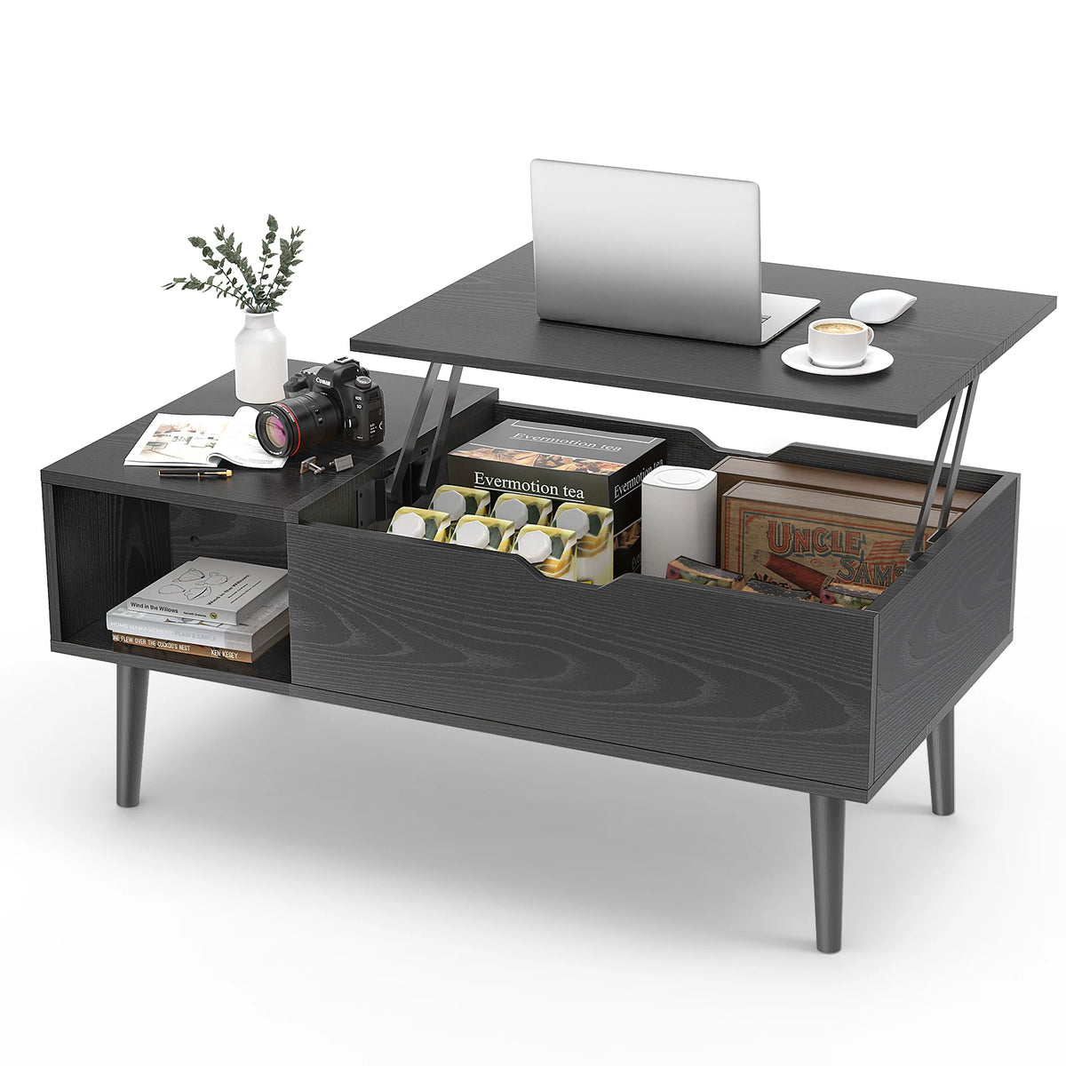 JHK Lift Top Coffee Table With Storage Modern Living Room by S And B Enterprise