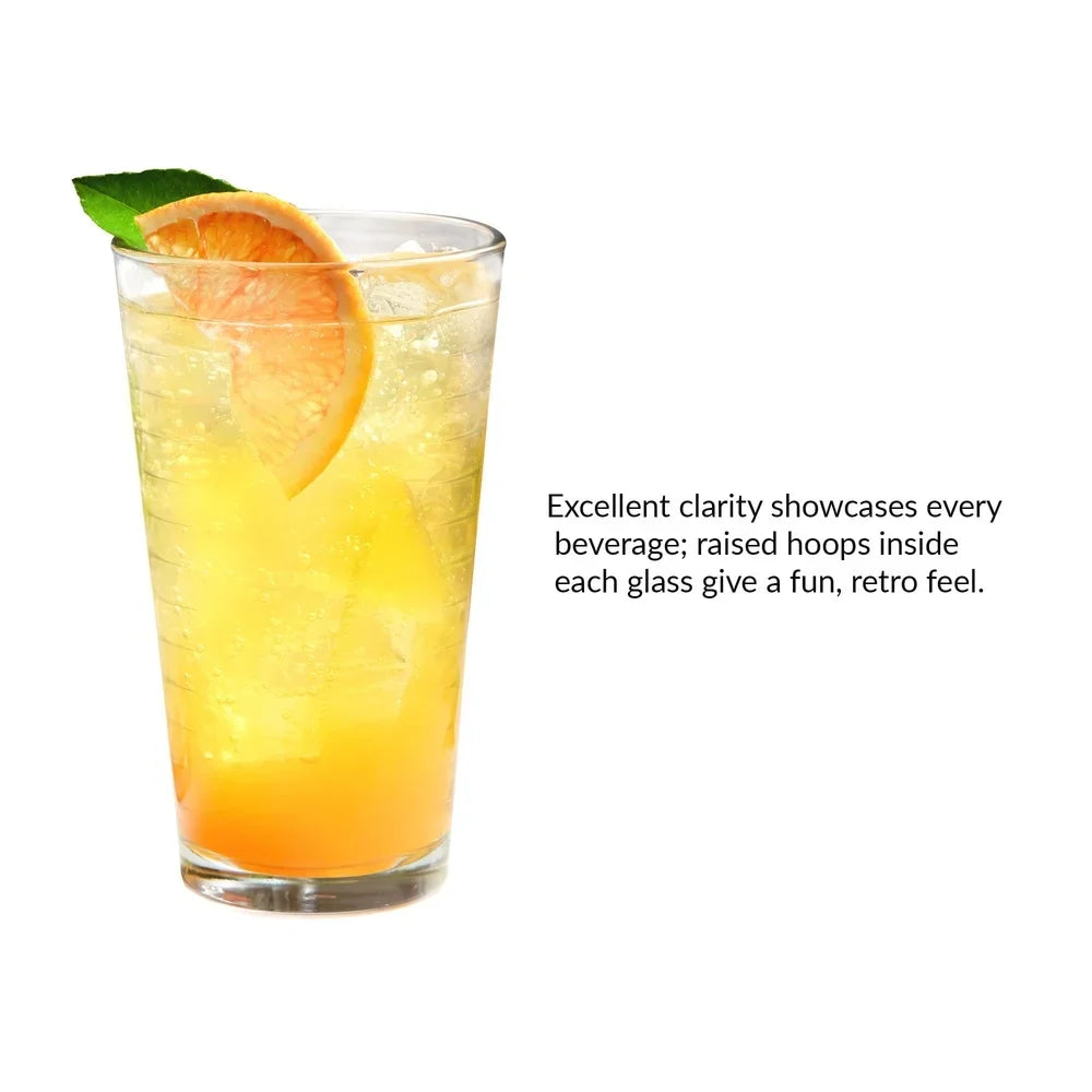 NONEDrinkware Glass Drinkware Set Stackable Dishwasher Safe for Home Bar by S And B Enterprise