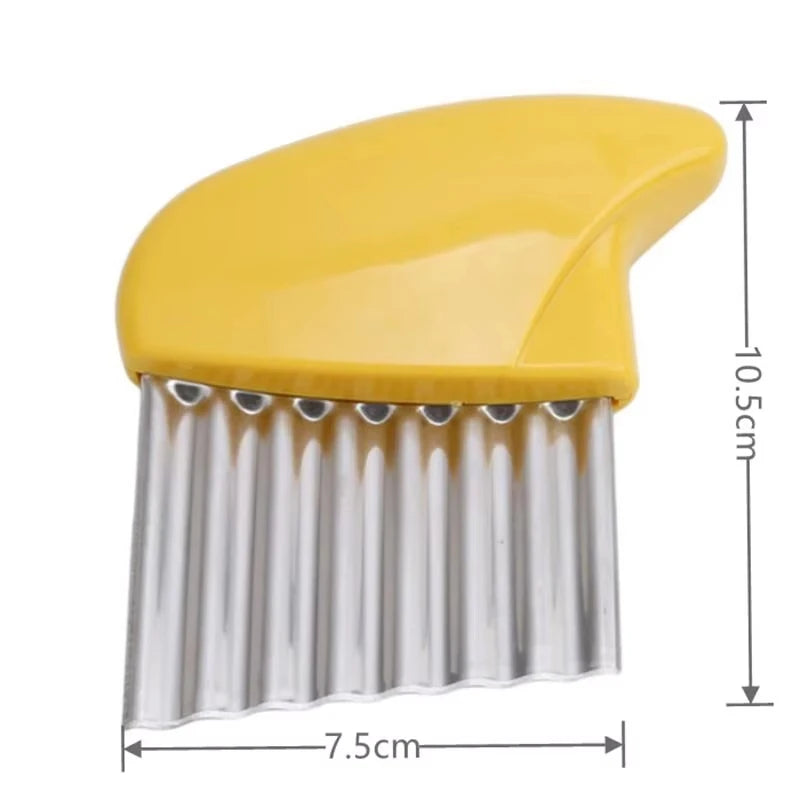 Stainless Steel Potato Chip Slicer And Wavy Crinkle Cutter French Fry Maker by S And B Enterprise