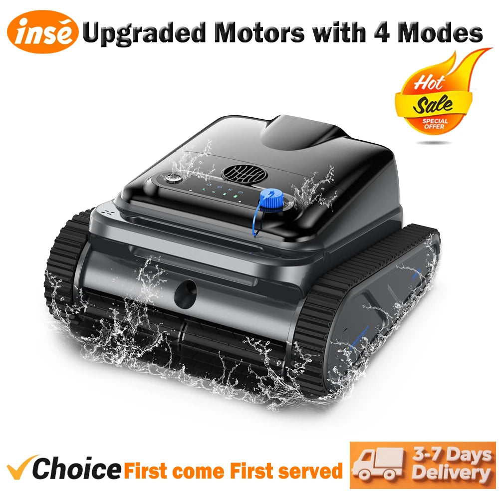 INSE Y50 Auto Pool Cleaner Cordless Robotic 4 Motors by S And B Enterprise
