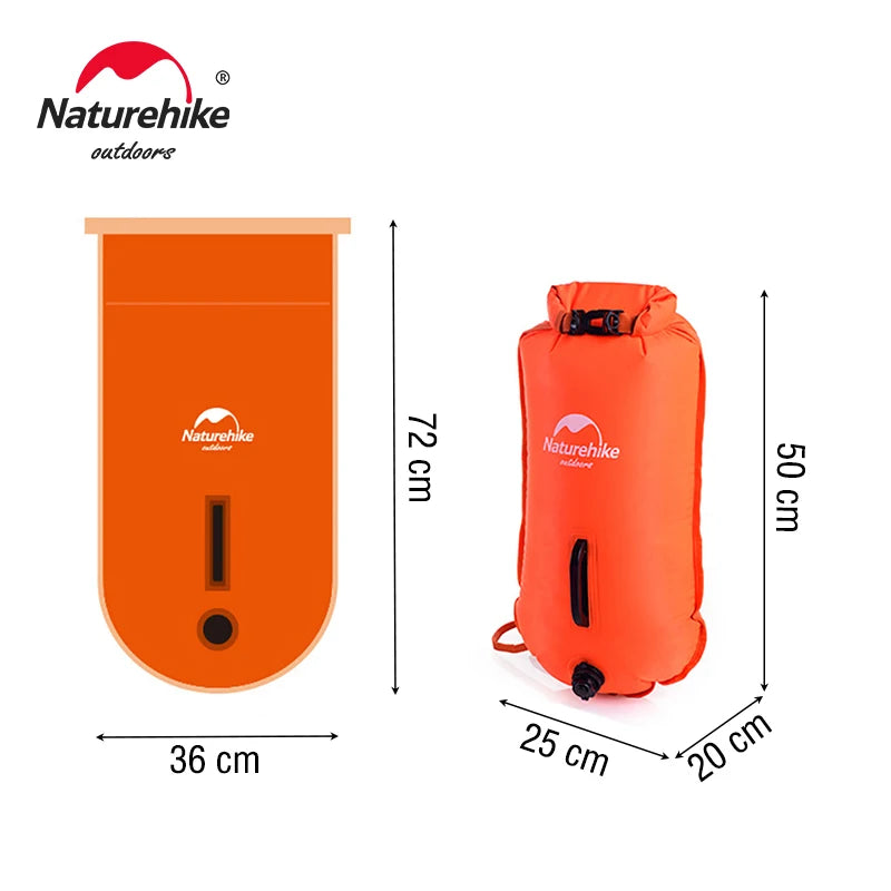 Naturehike Inflatable Swimming Buoy Dry Bag Flotation Float Dual Airbag by S And B Enterprise