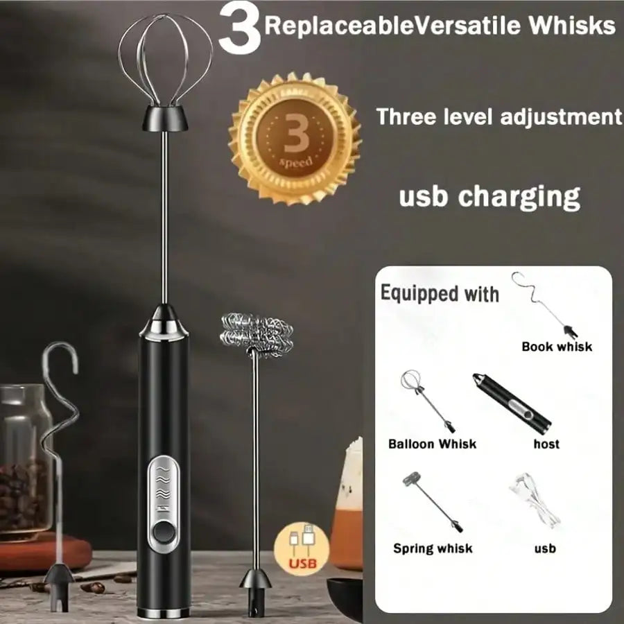 1-Pack Handheld Electric Mixer, Egg Beater, Milk Frother, Coffee, Latte And Cappuccino Frother, Matcha Blender, Kitchen Gadgets by S And B Enterprise