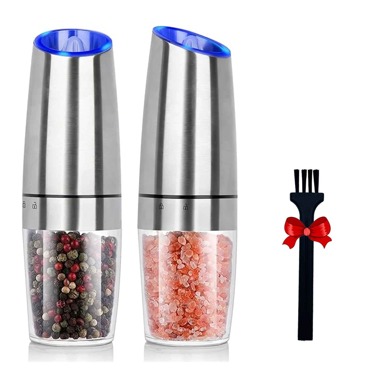 Gravity Electric Salt And Pepper Grinder Set With LED Light