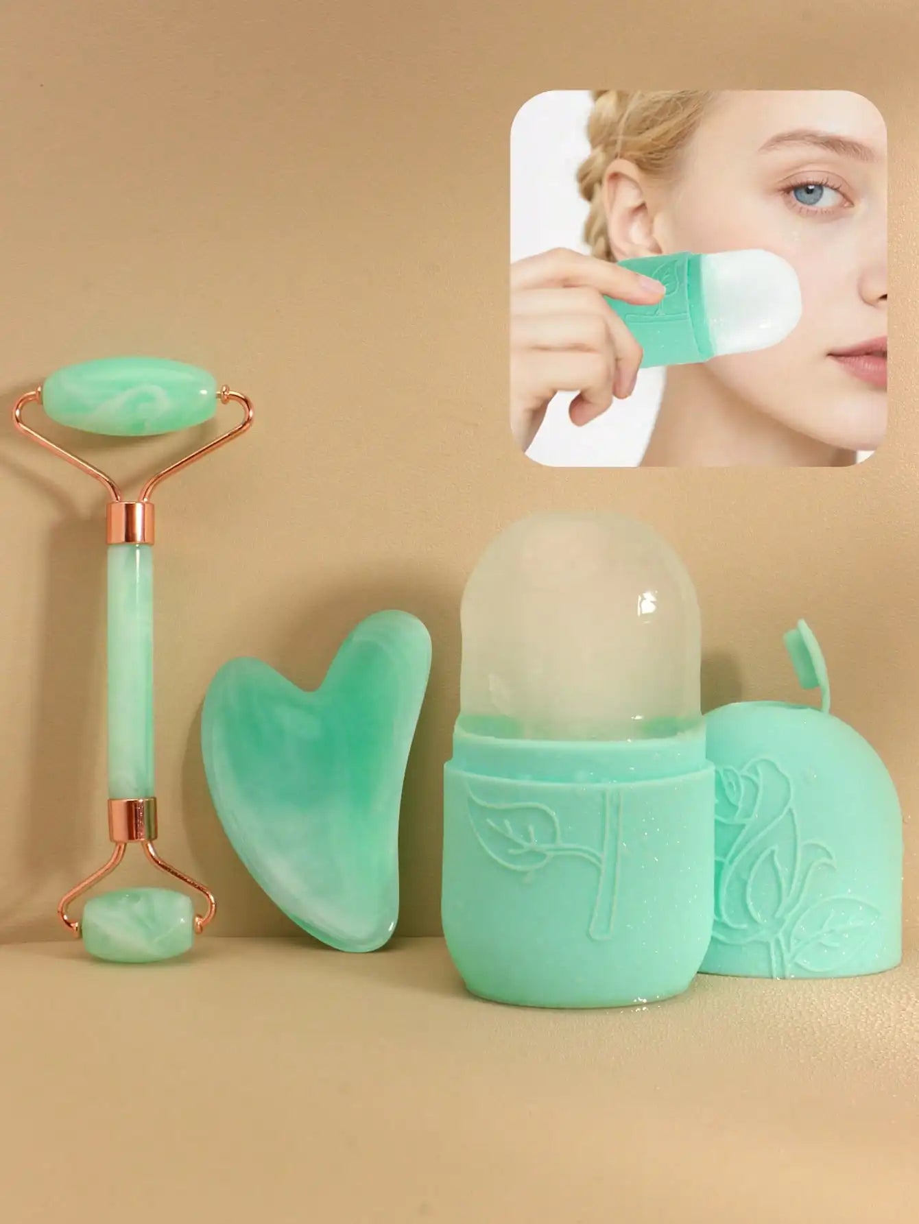 Facial Massage Scraping Beauty Tool Kit 3 Piece Set by S And B Enterprise