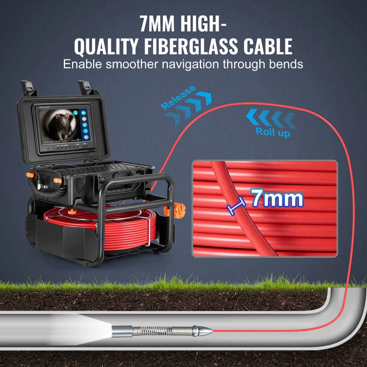 SucceBuy Sewer Camera 512Hz Transmitter 1080P HD Inspection by S And B Enterprise