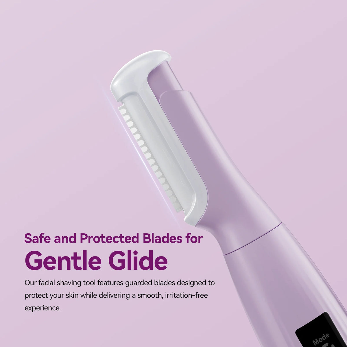 S And B Enterprise Sonic Dermaplane Razor for Women with replaceable blades, lavender handle