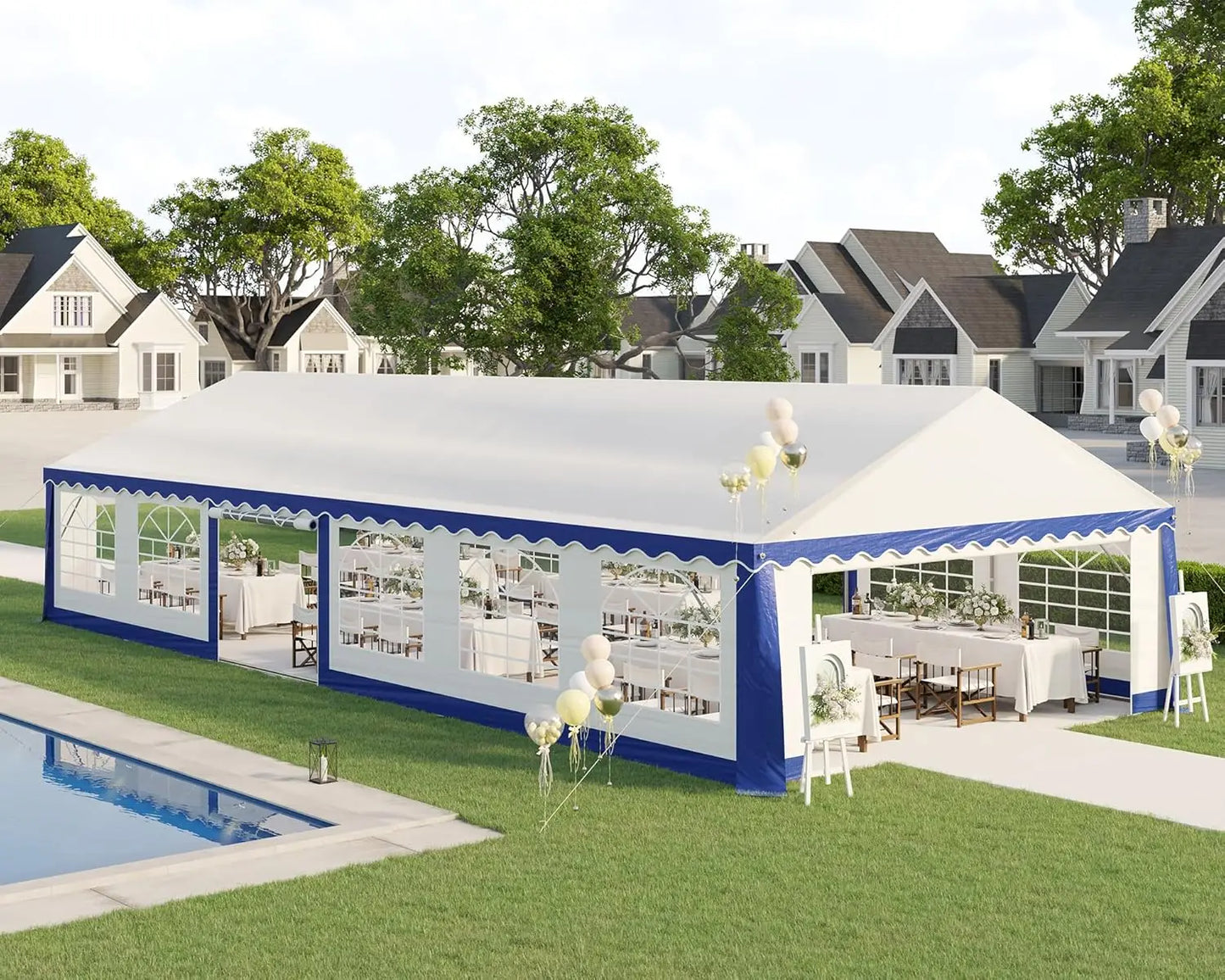 AmerLife Party Tent With Sidewalls Easy Setup