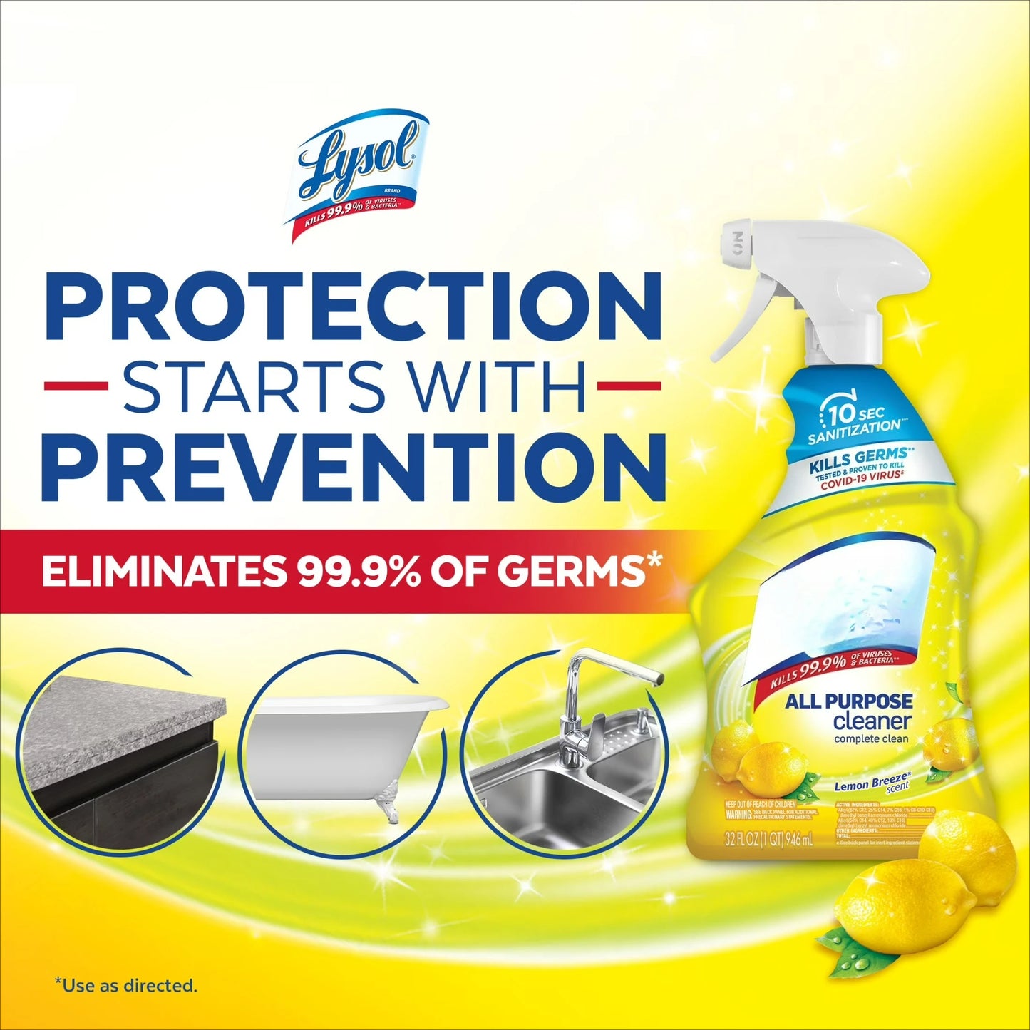 All Purpose Spray Cleaner Lemon Scent For Sanitizing And Disinfecting by S And B Enterprise