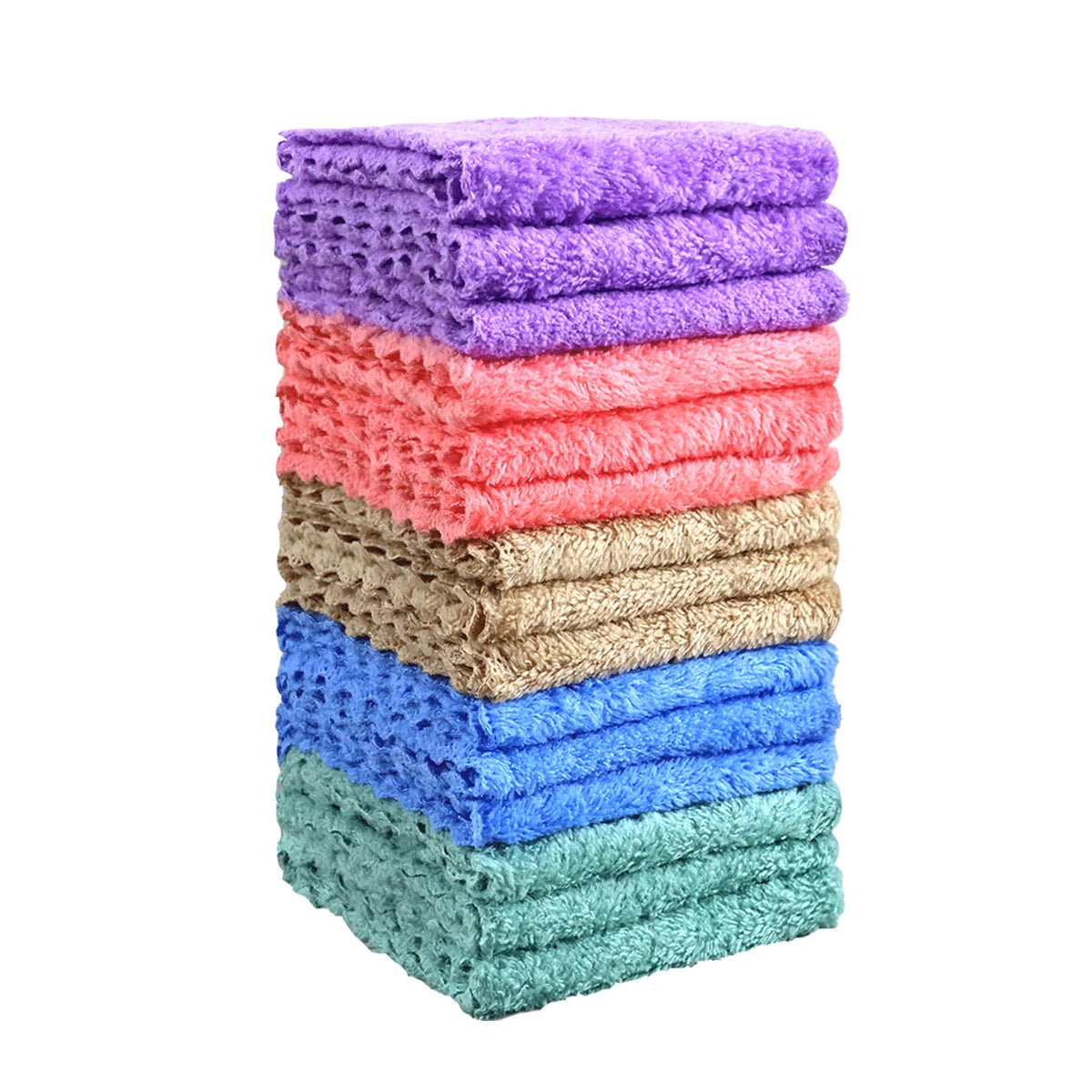 20 Pack Soft Absorbent Washcloths Quick Dry Square Towels