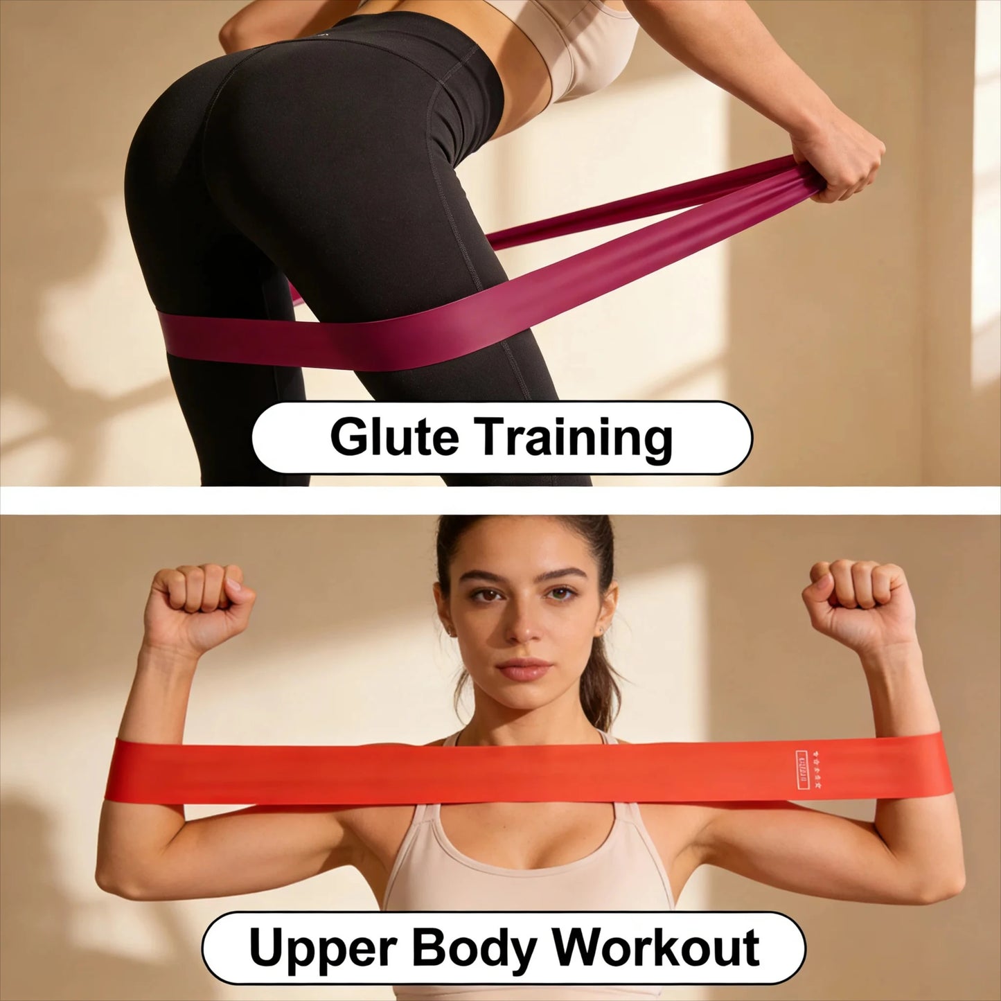 TPE Resistance Bands Set – 5 Levels Non-Slip Booty Exercise Bands for Hip, Legs & Glutes – Home Workout Yoga Fitness Strength Training Equipment by S And B Enterprise