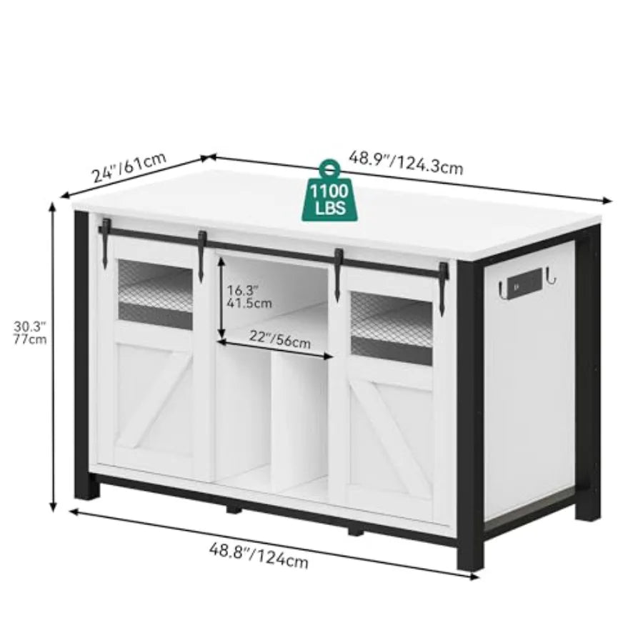 Heavy Duty Aquarium Stand With Power Outlets And Barn Door by S And B Enterprise