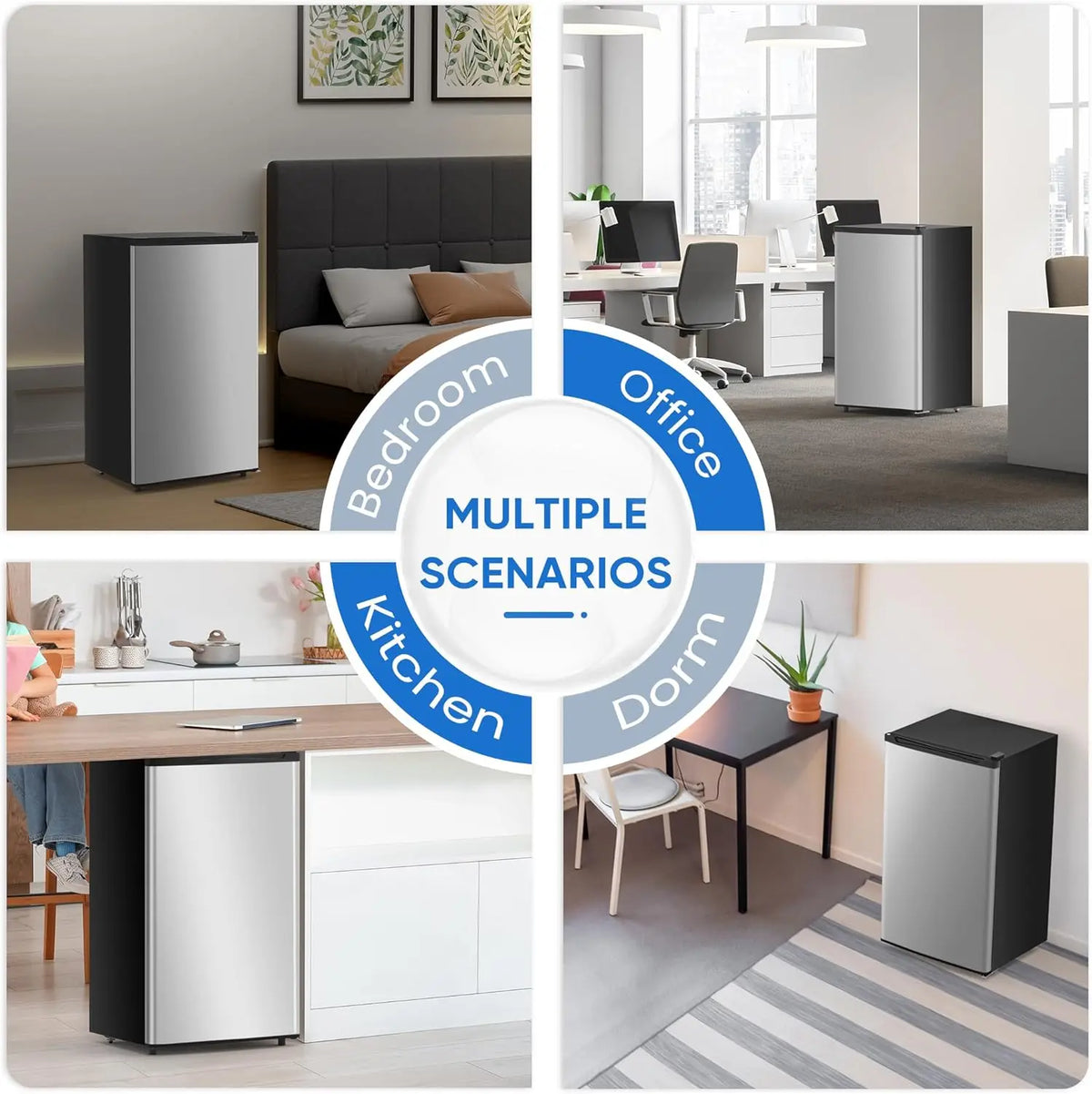 Mini Fridge With Freezer For Office Or Dorm Adjustable Thermostat by S And B Enterprise