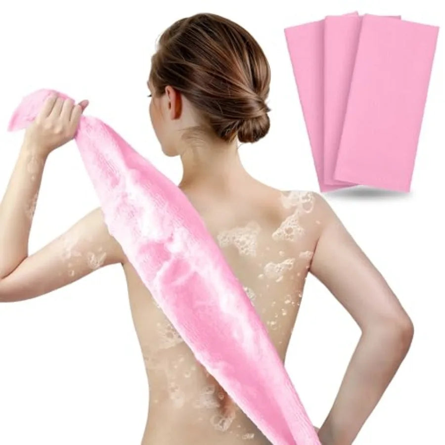 Exfoliating Washcloth And Body Scrubber 3 Pack Japanese Washcloth by S And B Enterprise