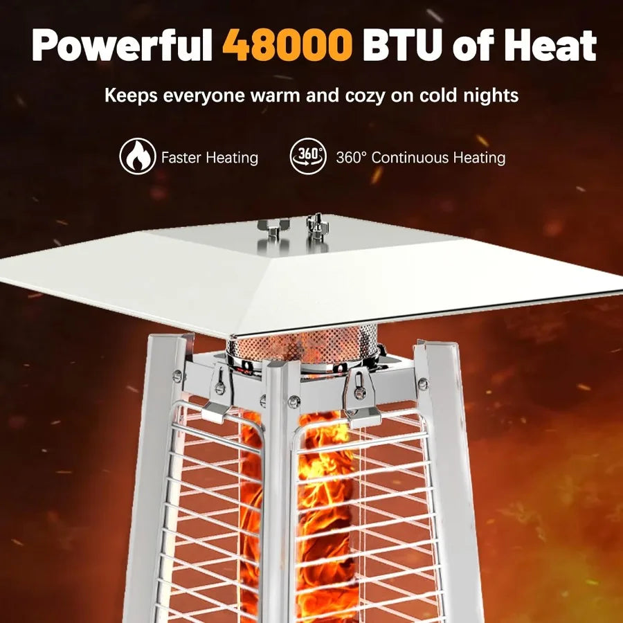 XMSJ Propane Patio Heater With Wheels And Waterproof Cover Outdoor by S And B Enterprise