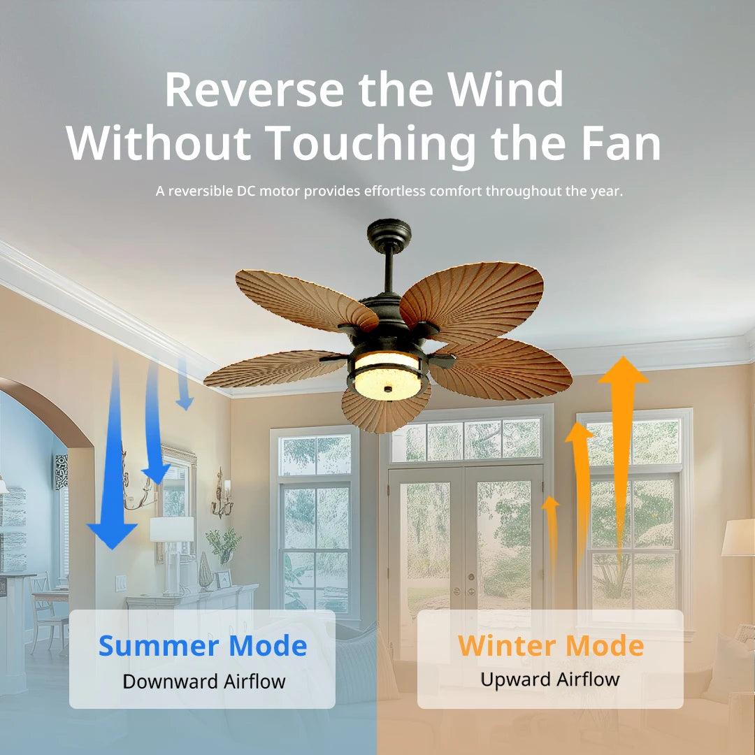 Orison Outdoor Ceiling Fan With Lights Dimmable LED 6 Speed by S And B Enterprise