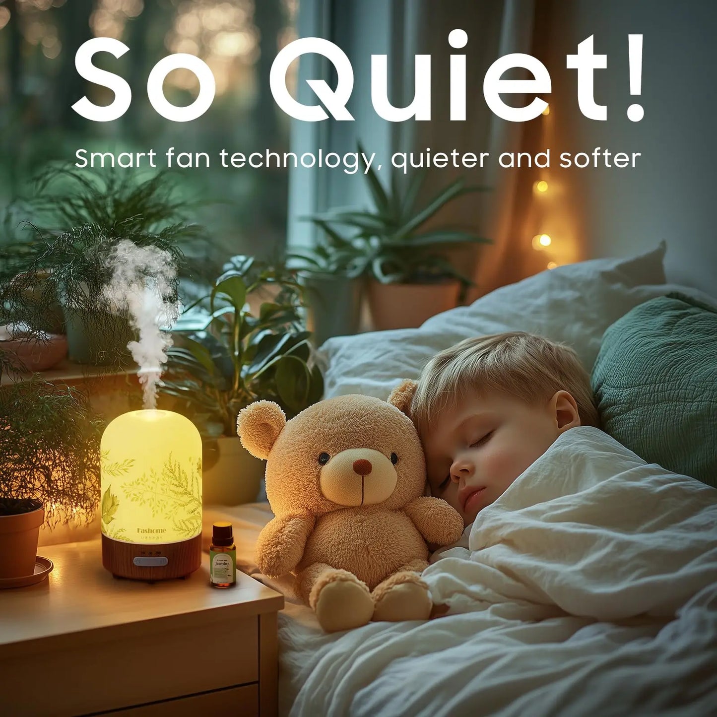 Essential Oil Diffuser Ultrasonic Aromatherapy Humidifier Auto Shut Off Jasmine by S And B Enterprise