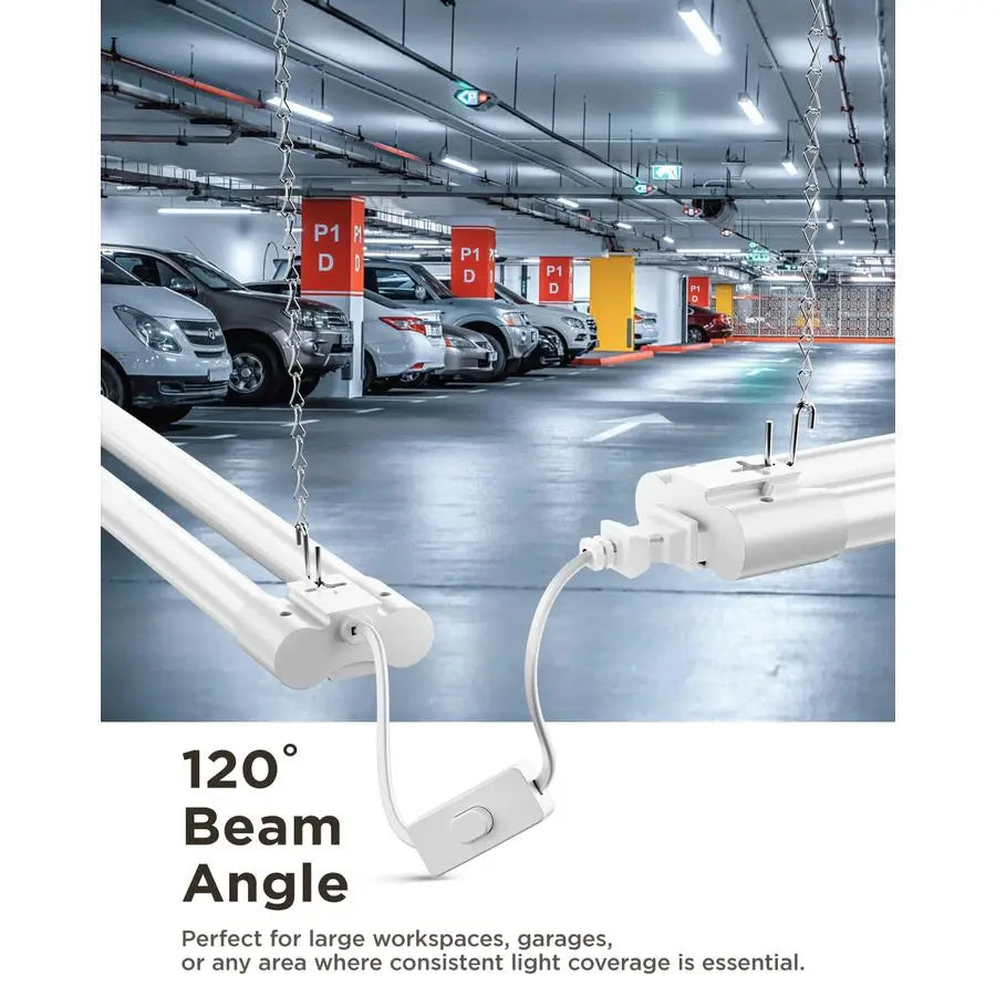 LED Shop Lights 10 Pack For Workshop Linkable Garage Lighting