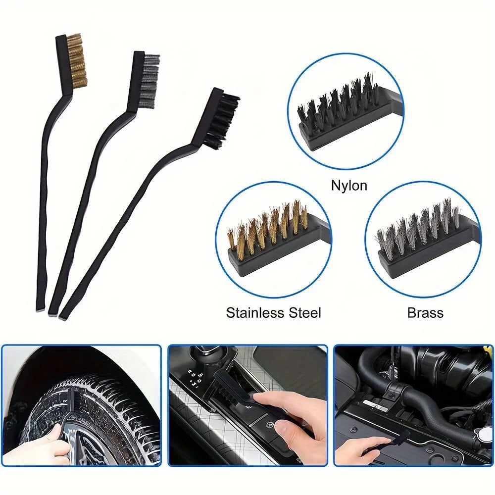 New Car Detailing Brush Set The Ultimate Auto Cleaning Kit for Vents Gaps Maintenance Car Air Outlet Detail Clearance Brush by S And B Enterprise