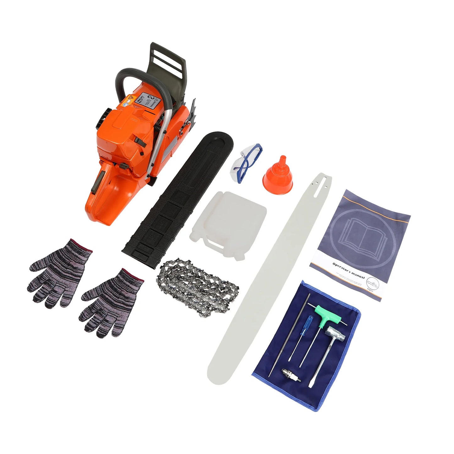 Gasoline Chainsaw 71.8cc 2-Stroke Engine For Wood Cutting