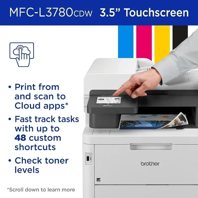 MFC-L3780CDW Wireless Color All-in-One Printer With Single Pass Duplex Copy