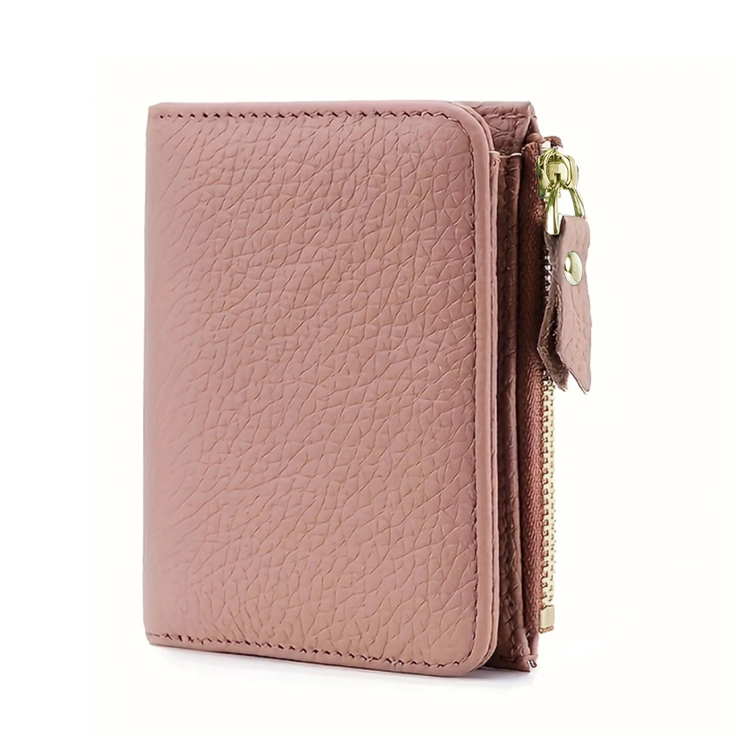 Unisex RFID Zipper Wallet PU Card Holder Slim Coin Purse