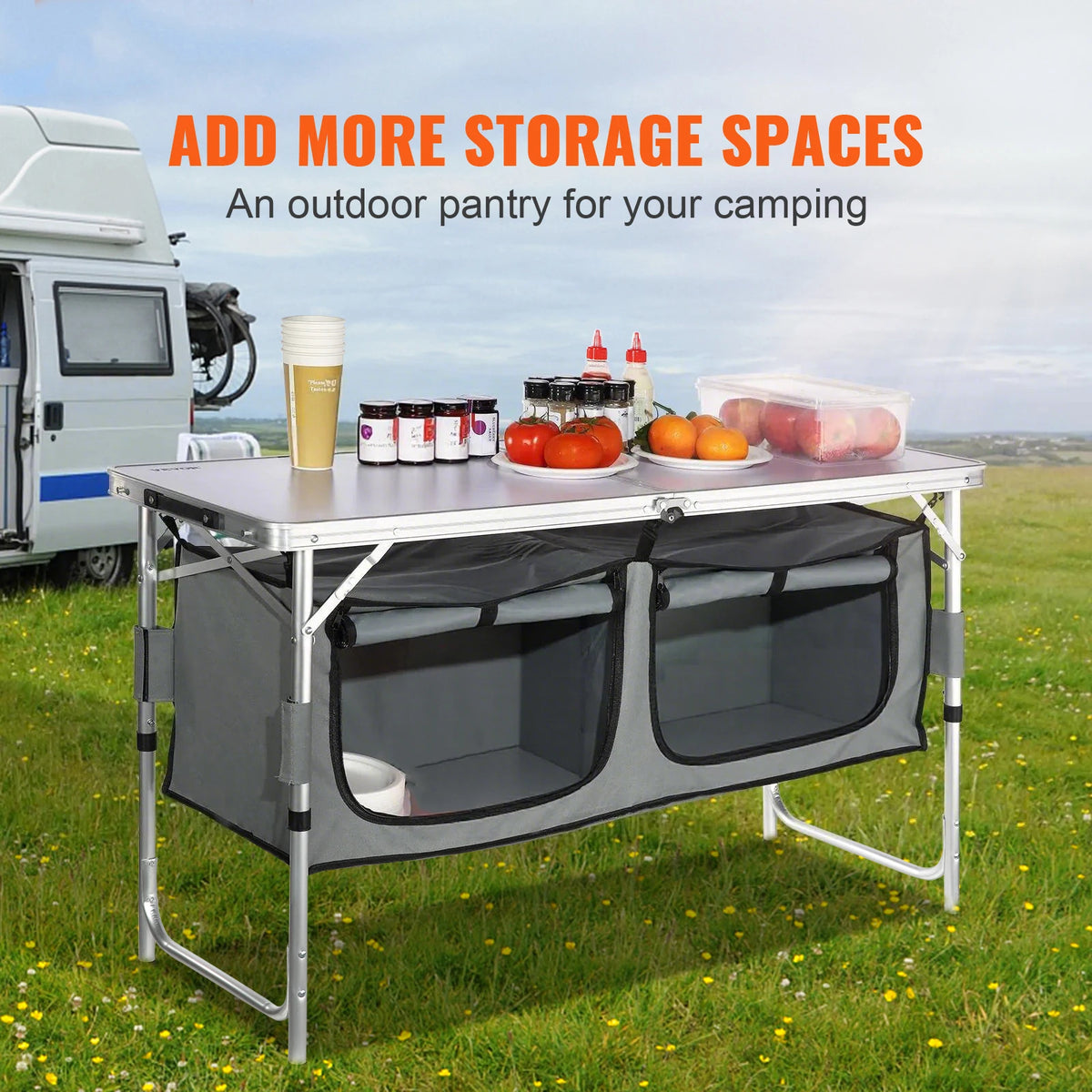 VEVOR Folding Camping Kitchen Table for Outdoor Cooking Portable by S And B Enterprise