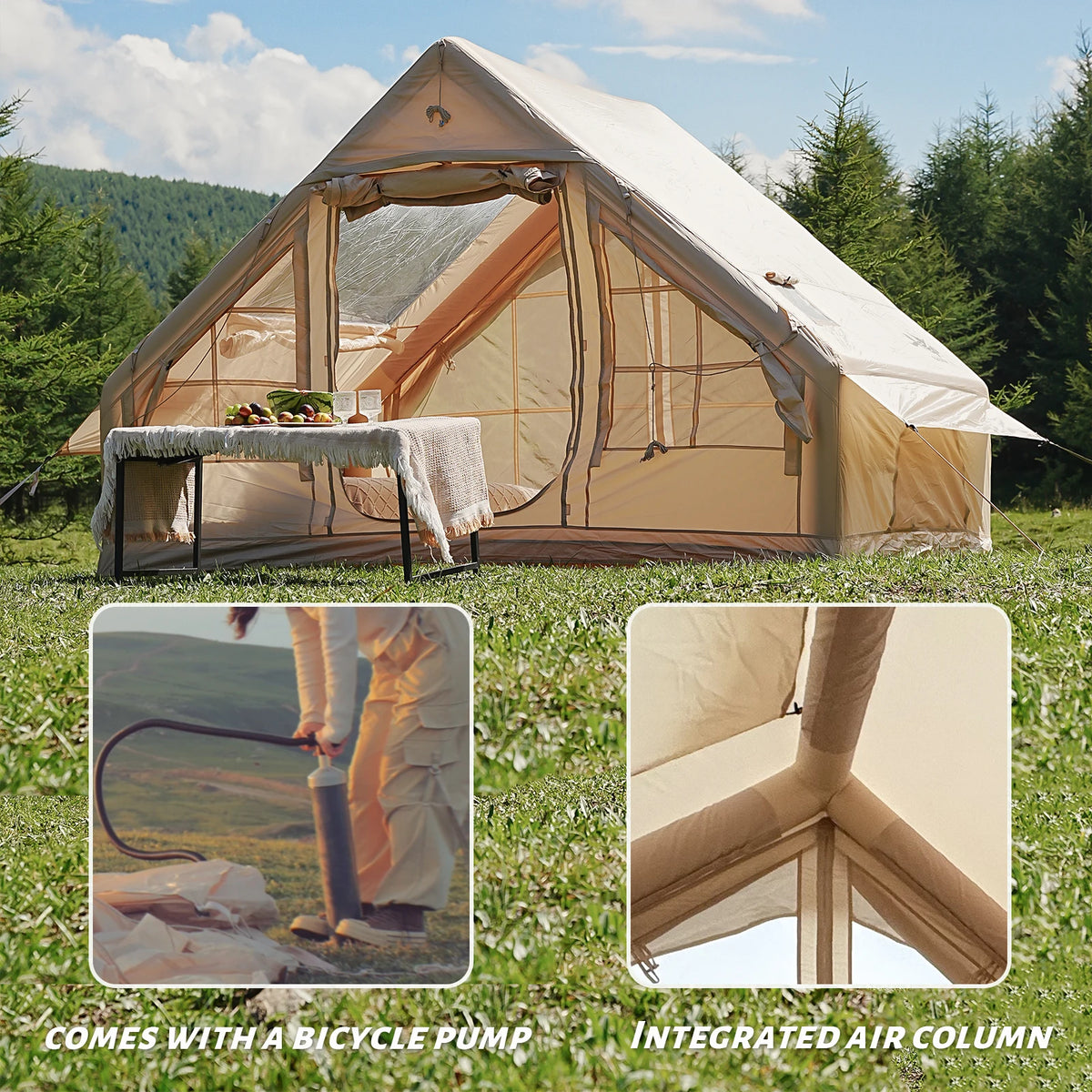 Pakicetus Inflatable Camping Tent Quick Setup Air Frame Shelter by S And B Enterprise