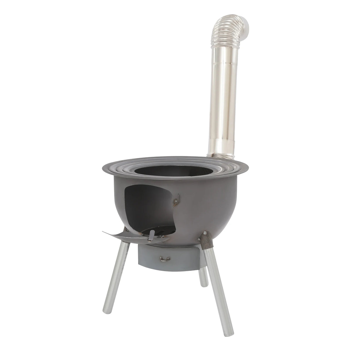 Portable Camping Wood Stove Multifunction Fire Pit with Grill Grate 3 Pot Rings Ash Tray for Outdoor Picnic Backyard BBQ Heating by S And B Enterprise