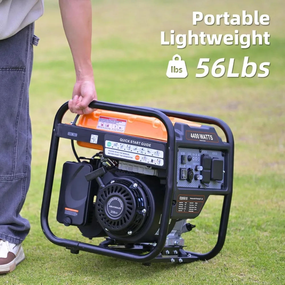 4400W Inverter Generator, Open Frame Gas Powered, RV Ready 30A Outlet, EPA Compliant, Home Backup by S And B Enterprise