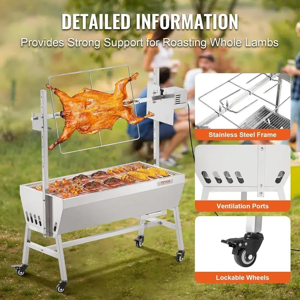 Electric Rotisserie Grill For BBQ Whole Pigs Lambs Goats